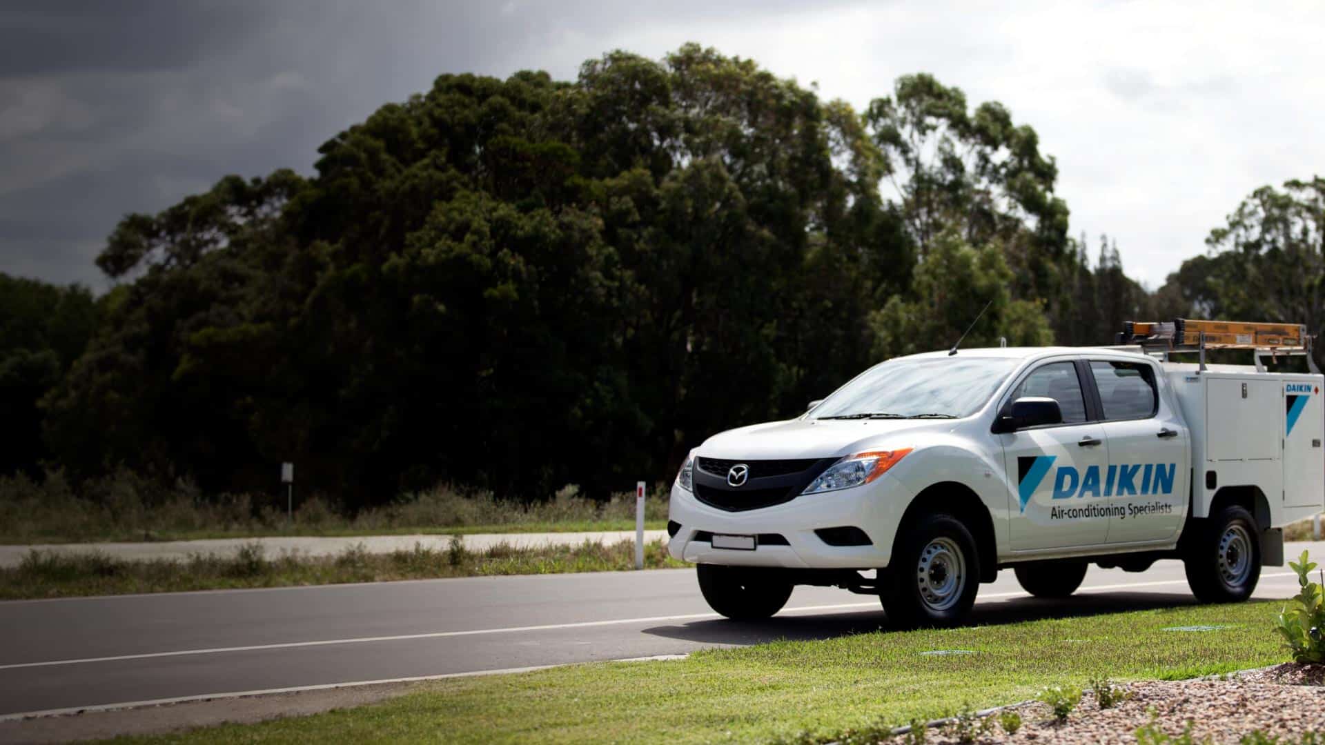Daikin Specialist Dealer service vehicle on the road in Adelaide